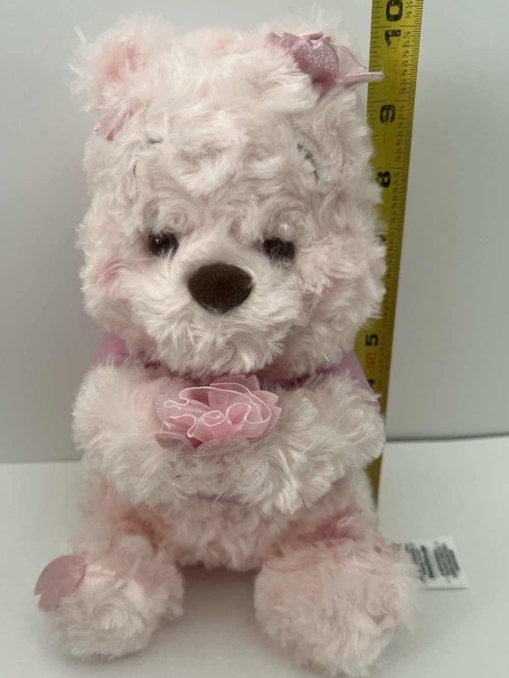 Disney Store Winnie the Pooh Plush SAKURA Cherry Blossom Pink Flowers Hong Kong - Picture 11 of 11